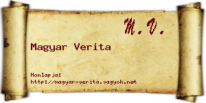 Magyar Verita névjegykártya